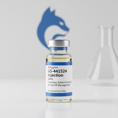 Larutan Antivirus GS-441524 Suntik 20mg/ml 10ml Vial Veteriner untuk Pengobatan FIP Kucing melalui Suntikan Subkutan