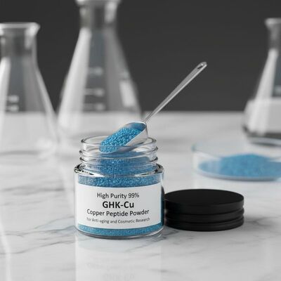 Bubuk Peptida Tembaga GHK-Cu Kemurnian Tinggi 99% untuk Penelitian Anti-penuaan dan Kosmetik