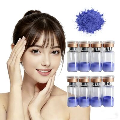 Premium Lyophilized GHK-Cu Copper Peptide Vials 100mg Untuk Penelitian Kosmetik Anti-Aging