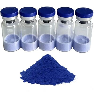 Vial Peptida Tembaga GHK-Cu Liofilisasi Stabil 50mg 100mg Dengan Kemurnian ≥99% Untuk Penelitian Laboratorium Perawatan Kulit