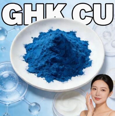 Bubuk GHK-Cu Kemurnian Tinggi CAS 89030-95-5 Peptida Tembaga Untuk Perawatan Kulit Anti Penuaan