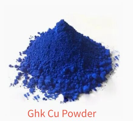 Bubuk GHK-Cu Kemurnian Tinggi CAS 89030-95-5 Peptida Tembaga Untuk Perawatan Kulit Anti Penuaan