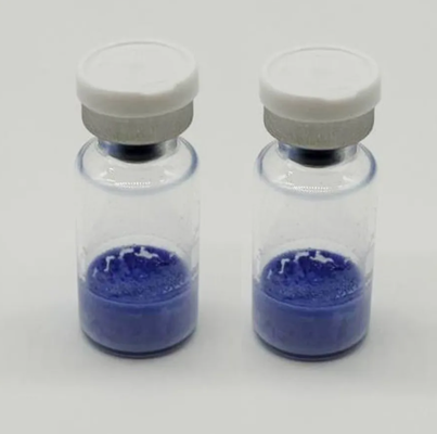 GHK-Cu Kemurnian Tinggi Vial Lyophilized 50mg 100mg Tembaga Peptida untuk Penelitian Kosmetik