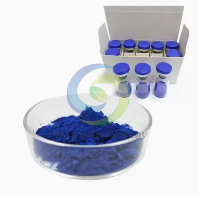 Botol Peptida Kering Beku GHK-Cu Kelas Penelitian 50mg 100mg untuk Pengembangan Kosmetik