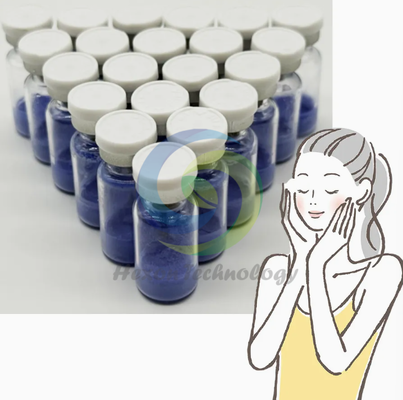 Botol Peptida Kering Beku GHK-Cu Kelas Penelitian 50mg 100mg untuk Pengembangan Kosmetik