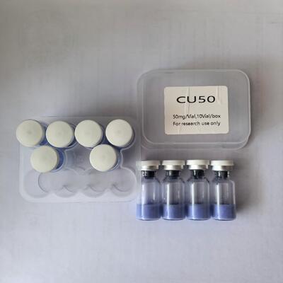 Bubuk Peptida Tembaga Copper Tripeptide 1 Kemurnian Tinggi untuk Aplikasi Kosmetik Bahan Baku Tembaga Tripeptida-1 Bahan Peptida Biru Kualitas Stabil