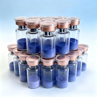 Bubuk Peptida Tembaga GHK-Cu Kemurnian Tinggi untuk Kosmetik Perawatan Kulit Bahan Tembaga Tripeptida-1 Bahan Peptida Biru Kualitas Penelitian Stabil